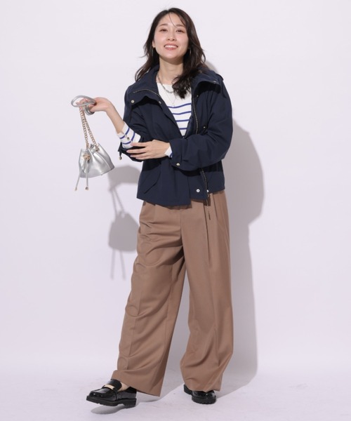 Apuweiser-riche（アプワイザーリッシェ）の「チェーンベルト付タックパンツ（その他パンツ・レディース・ネイビー/キャメル・1/2/0）」の13枚目の写真