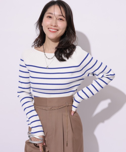 Apuweiser-riche（アプワイザーリッシェ）の「チェーンベルト付タックパンツ（その他パンツ・レディース・ネイビー/キャメル・1/2/0）」の9枚目の写真