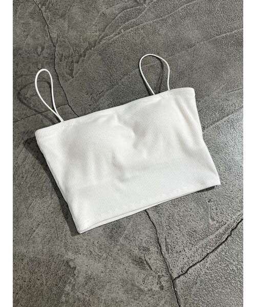 EMODA(エモダ)の「ボックスキャミソール(Tシャツ/カットソー・レディース・ホワイト/グレー/ブラック・FREE)」の2枚目の写真