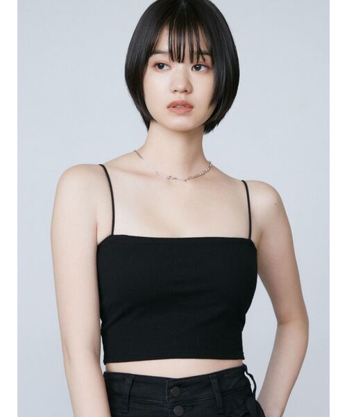 EMODA(エモダ)の「ボックスキャミソール(Tシャツ/カットソー・レディース・ホワイト/グレー/ブラック・FREE)」の4枚目の写真