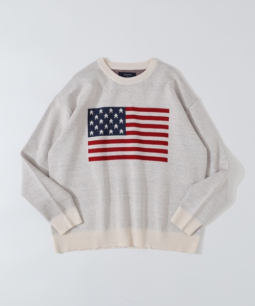 WS select ルーズサイズ国旗柄ニット（ニット/セーター）｜FUNALIVE