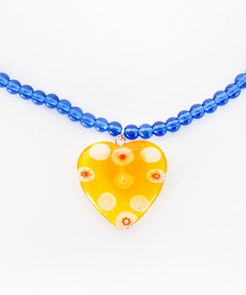 Casselini(キャセリーニ)の「Casselini(キャセリーニ)ハートガラスネックレス(ネックレス・レディース・クリア/ブルー・FREE)」の3枚目の写真