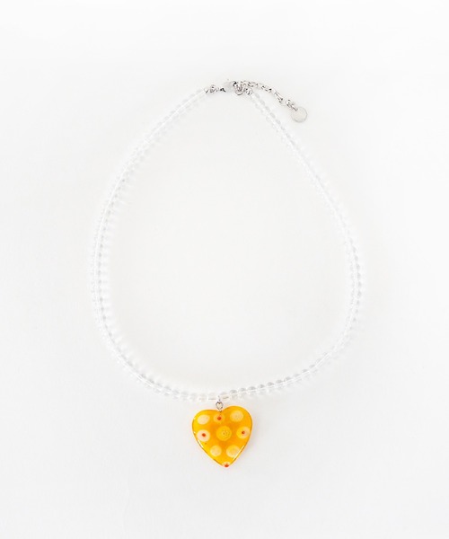 Casselini(キャセリーニ)の「Casselini(キャセリーニ)ハートガラスネックレス(ネックレス・レディース・クリア/ブルー・FREE)」の5枚目の写真