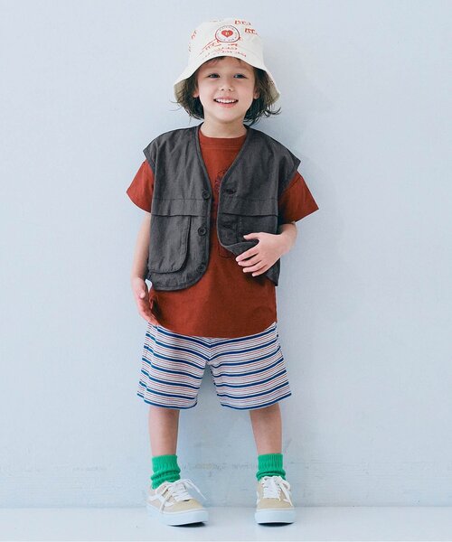 p.premier（ピードットプルミエ）の「【ジュニア対応】立体ポケットワークライトベスト（ベスト・キッズ・チャコール/カーキ/アイボリー/ブルー・140/130/120/110/100/90/80）」の13枚目の写真