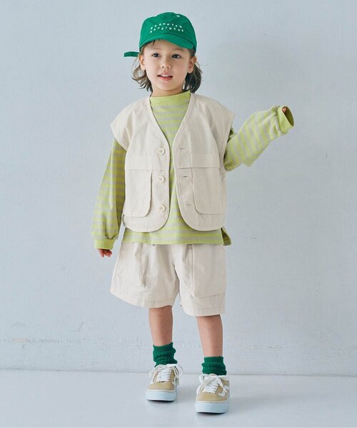 p.premier（ピードットプルミエ）の「【ジュニア対応】立体ポケットワークライトベスト（ベスト・キッズ・チャコール/カーキ/アイボリー/ブルー・140/130/120/110/100/90/80）」の14枚目の写真