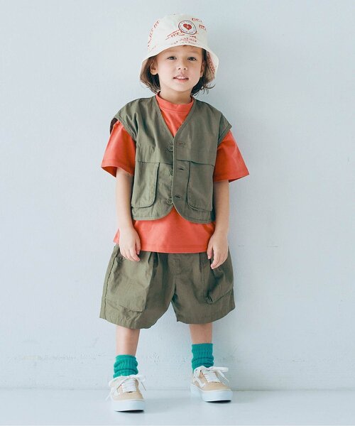 p.premier（ピードットプルミエ）の「【ジュニア対応】立体ポケットワークライトベスト（ベスト・キッズ・チャコール/カーキ/アイボリー/ブルー・140/130/120/110/100/90/80）」の16枚目の写真