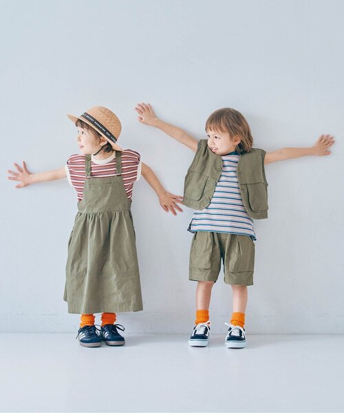 p.premier（ピードットプルミエ）の「【ジュニア対応】立体ポケットワークライトベスト（ベスト・キッズ・チャコール/カーキ/アイボリー/ブルー・140/130/120/110/100/90/80）」の20枚目の写真