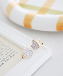 tiny tiny（ティニーティニー）の「ツイードハートイヤリング[tiny tiny(ティニーティニー)]（イヤリング）」