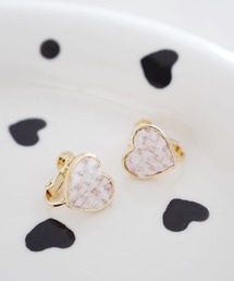 tiny tiny（ティニーティニー）の「ツイードハートイヤリング[tiny tiny(ティニーティニー)]（イヤリング）」