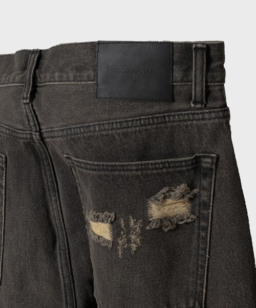 F-LAGSTUF-F(フラグスタフ)の「23AW-FS-17 DENIM BORO BAGGIE PANTS(デニムパンツ・メンズ・ブラック/ブルー・LARGE/X-LARGE)」の12枚目の写真
