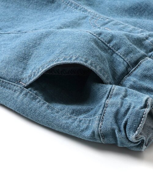 Seraph（セラフ）の「【ジュニア対応】裾フリルストレッチパンツ（デニムパンツ・キッズ・サックスブルー/ネイビー・130/120/110/140/80/90/100）」の6枚目の写真