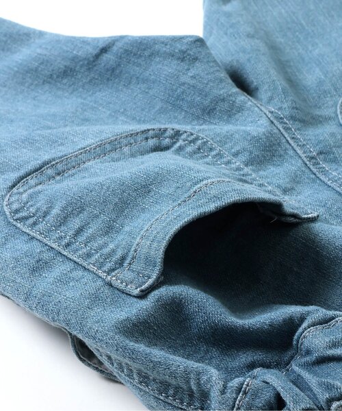 Seraph（セラフ）の「【ジュニア対応】裾フリルストレッチパンツ（デニムパンツ・キッズ・サックスブルー/ネイビー・130/120/110/140/80/90/100）」の7枚目の写真