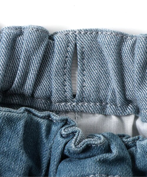 Seraph（セラフ）の「【ジュニア対応】裾フリルストレッチパンツ（デニムパンツ・キッズ・サックスブルー/ネイビー・130/120/110/140/80/90/100）」の10枚目の写真