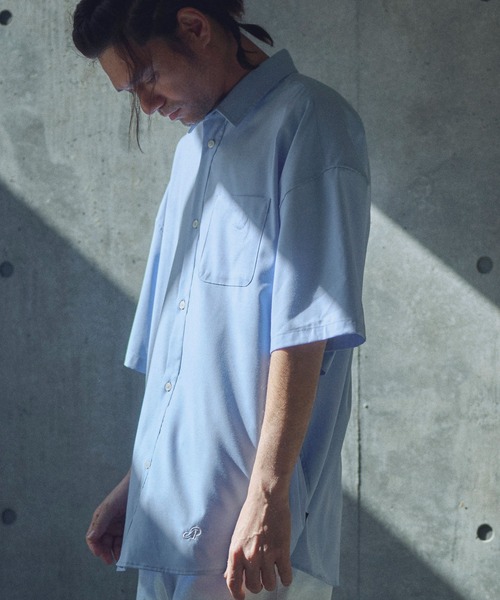 ADAM PATEK(アダムパテック)の「mhs2318-ap embroidery short sleeve shirt ショートスリーブシャツ(シャツ/ブラウス・メンズ・ブラック/ブルー/ホワイト・1/2)」の16枚目の写真