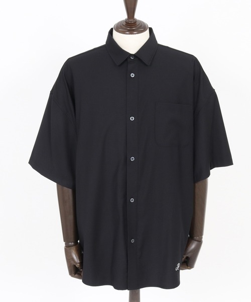 ADAM PATEK(アダムパテック)の「mhs2318-ap embroidery short sleeve shirt ショートスリーブシャツ(シャツ/ブラウス・メンズ・ブラック/ブルー/ホワイト・1/2)」の4枚目の写真
