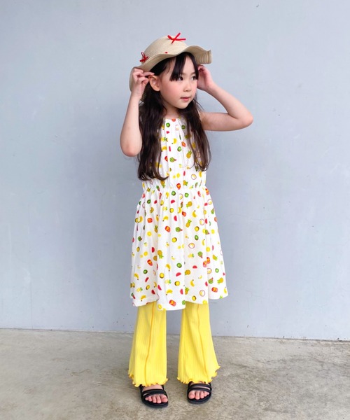 Kids Foret（キッズフォーレ）の「リボン付き日よけたれ付きひらひらハット・帽子（ハット・キッズ・ブラウン/ベージュ・50/52/54/56）」の21枚目の写真