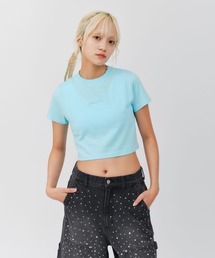 atmos pink Classic Embroidery Logo Short T-shirt / アトモス ピンク クラシック エンブロイダリー ロゴ ショート ティーシャツ