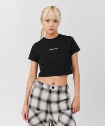 atmos pink Classic Embroidery Logo Short T-shirt / アトモス ピンク クラシック エンブロイダリー ロゴ ショート ティーシャツ