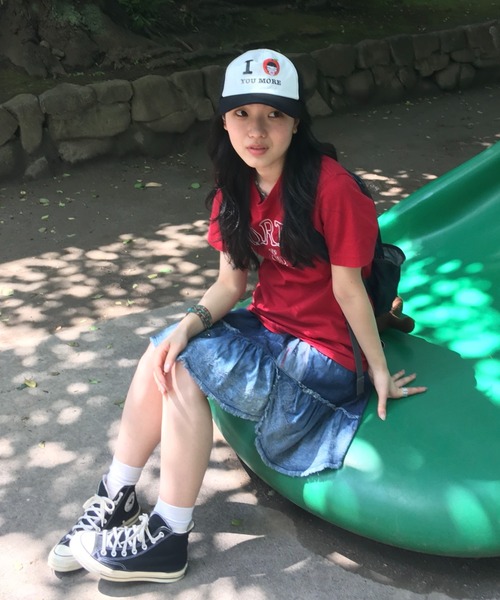 INTER FACTORY(インターファクトリー)の「hannah - nard girl cap made in INTERFACTORY(キャップ・レディース・ブラック/ライトブルー・FREE)」の14枚目の写真
