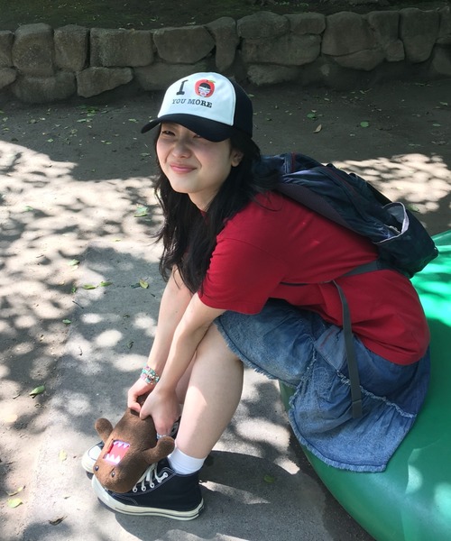 INTER FACTORY(インターファクトリー)の「hannah - nard girl cap made in INTERFACTORY(キャップ・レディース・ブラック/ライトブルー・FREE)」の13枚目の写真