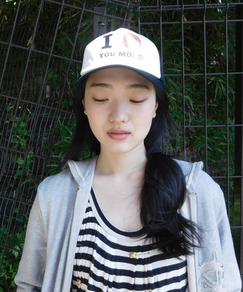 INTER FACTORY(インターファクトリー)の「hannah - nard girl cap made in INTERFACTORY(キャップ・レディース・ブラック/ライトブルー・FREE)」の4枚目の写真