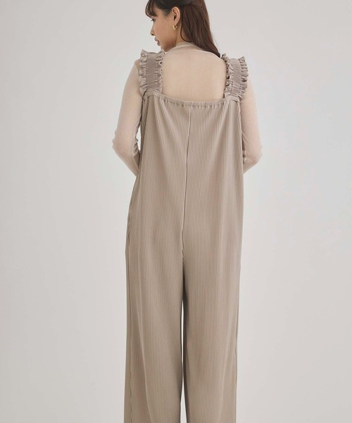 fifth（フィフス）の「サスフリルオールインワン（つなぎ/オールインワン・レディース・ブラック/グレイッシュベージュ/チャコールグレー・M）」の12枚目の写真