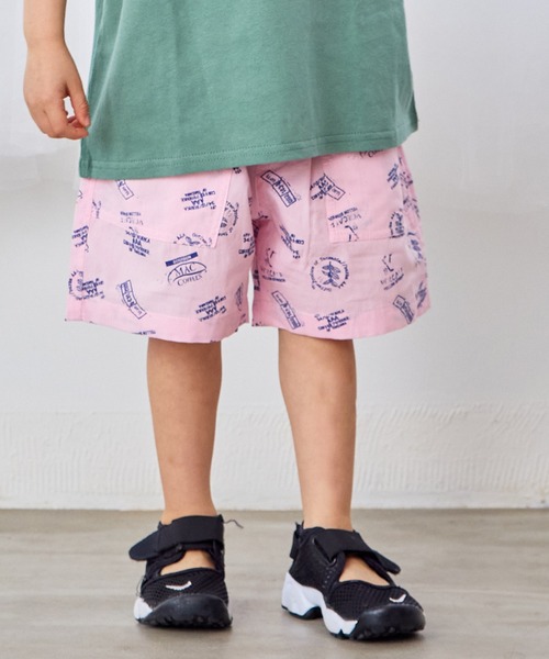 Life Support Products（ライフサポートプロダクツ）の「ポプリン総柄ベイカーショートパンツ（その他パンツ・キッズ・ベージュ/ライトブルー/ピンク/オフホワイト/レッド/チャコール・100/80/120/110/90/150/140/95/130）」の5枚目の写真