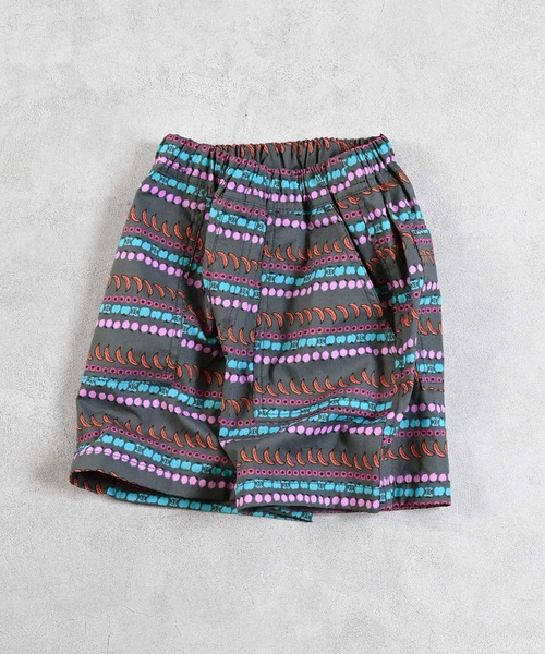 Life Support Products（ライフサポートプロダクツ）の「ポプリン総柄ベイカーショートパンツ（その他パンツ・キッズ・ベージュ/ライトブルー/ピンク/オフホワイト/レッド/チャコール・100/80/120/110/90/150/140/95/130）」の3枚目の写真