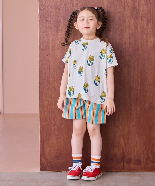 Life Support Products（ライフサポートプロダクツ）の「ポプリン総柄ベイカーショートパンツ（その他パンツ・キッズ・ベージュ/ライトブルー/ピンク/オフホワイト/レッド/チャコール・100/80/120/110/90/150/140/95/130）」の17枚目の写真