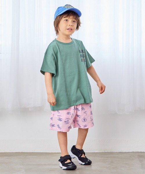 Life Support Products（ライフサポートプロダクツ）の「ポプリン総柄ベイカーショートパンツ（その他パンツ・キッズ・ベージュ/ライトブルー/ピンク/オフホワイト/レッド/チャコール・100/80/120/110/90/150/140/95/130）」の15枚目の写真