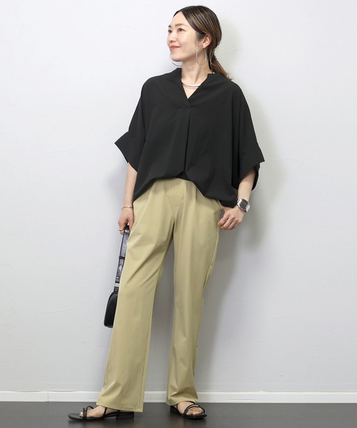 Aletta vita(アレッタビータ)の「【接触冷感】軽量ストレッチストレートパンツ(その他パンツ・レディース・ブラック/ベージュ・S/M/L)」の20枚目の写真