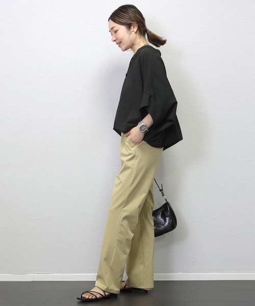 Aletta vita(アレッタビータ)の「【接触冷感】軽量ストレッチストレートパンツ(その他パンツ・レディース・ブラック/ベージュ・S/M/L)」の21枚目の写真