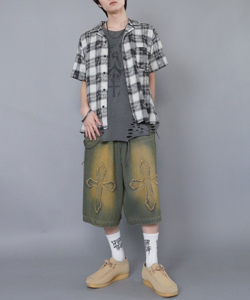 SPINNS（スピンズ）の「ヴィンテージ加工バギーデニムジョーツ/クロス（デニムパンツ・メンズ・ブルー系その他/ブルー系その他2/ブラック系その他・L/M）」の12枚目の写真