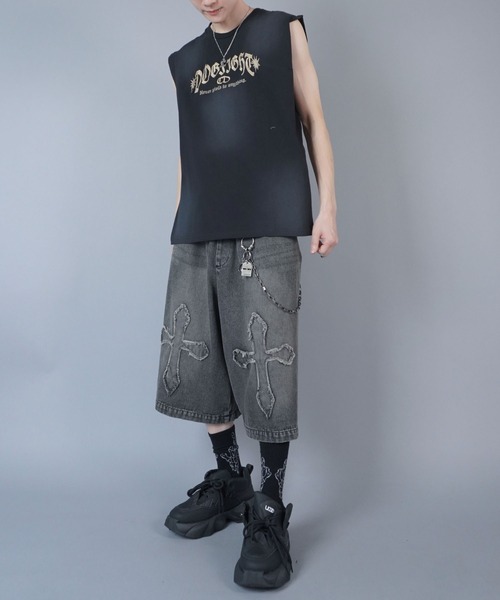 SPINNS（スピンズ）の「ヴィンテージ加工バギーデニムジョーツ/クロス（デニムパンツ・メンズ・ブルー系その他/ブルー系その他2/ブラック系その他・L/M）」の9枚目の写真