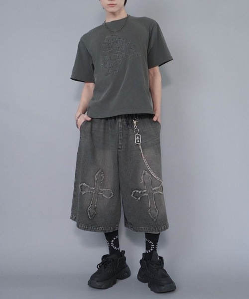 SPINNS（スピンズ）の「ヴィンテージ加工バギーデニムジョーツ/クロス（デニムパンツ・メンズ・ブルー系その他/ブルー系その他2/ブラック系その他・L/M）」の6枚目の写真