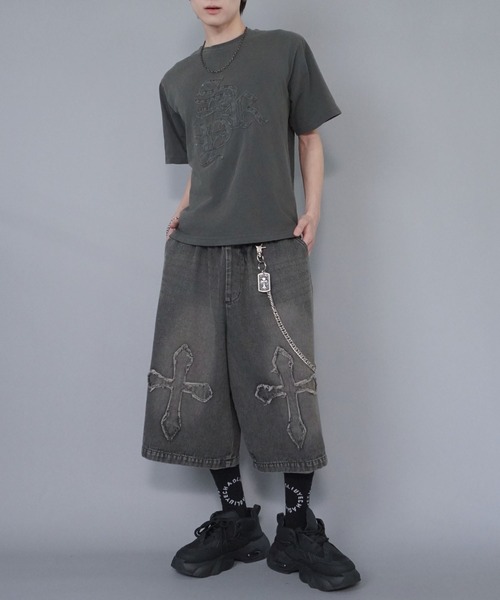 SPINNS（スピンズ）の「ヴィンテージ加工バギーデニムジョーツ/クロス（デニムパンツ・メンズ・ブルー系その他/ブルー系その他2/ブラック系その他・L/M）」の7枚目の写真