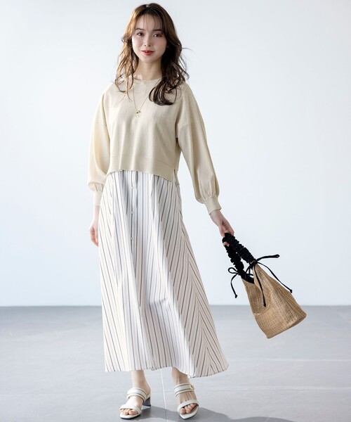専用絶対厳禁♥Radyシャツニットワンピースその他含め２点セット新品未使用未開封 rienda | 2WAYオフショルダービッグカラーニットワンピース