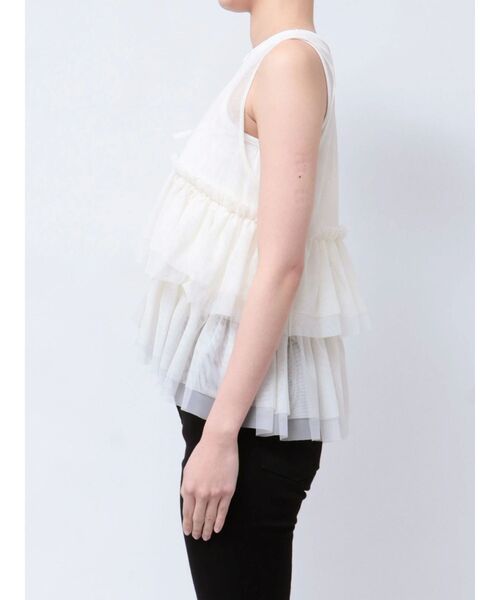 dazzlin（ダズリン）の「ティアードチュールチュニック（シャツ/ブラウス・レディース・ブラック/ブルー/アイボリー・FREE）」の17枚目の写真