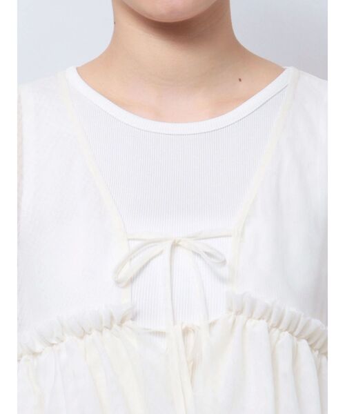 dazzlin（ダズリン）の「ティアードチュールチュニック（シャツ/ブラウス・レディース・ブラック/ブルー/アイボリー・FREE）」の19枚目の写真