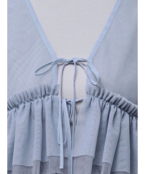 dazzlin（ダズリン）の「ティアードチュールチュニック（シャツ/ブラウス・レディース・ブラック/ブルー/アイボリー・FREE）」の13枚目の写真