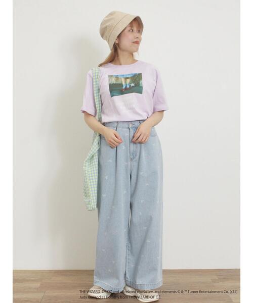 Samansa Mos2（サマンサ モスモス）の「【オズの魔法使/赤い靴】プリントTシャツ（Tシャツ/カットソー・レディース・オフホワイト/ピンク・F）」の4枚目の写真