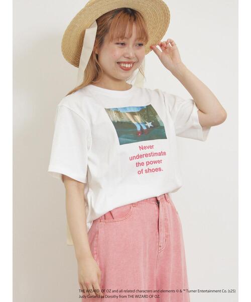 Samansa Mos2（サマンサ モスモス）の「【オズの魔法使/赤い靴】プリントTシャツ（Tシャツ/カットソー・レディース・オフホワイト/ピンク・F）」の6枚目の写真
