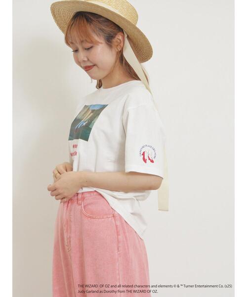 Samansa Mos2（サマンサ モスモス）の「【オズの魔法使/赤い靴】プリントTシャツ（Tシャツ/カットソー・レディース・オフホワイト/ピンク・F）」の8枚目の写真