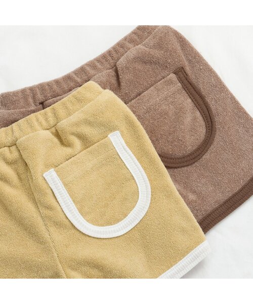 apres les cours（アプレレクール）の「パイルパイピングブルマ（その他ベビーウェア・キッズ・イエロー/ベージュ・80）」の5枚目の写真