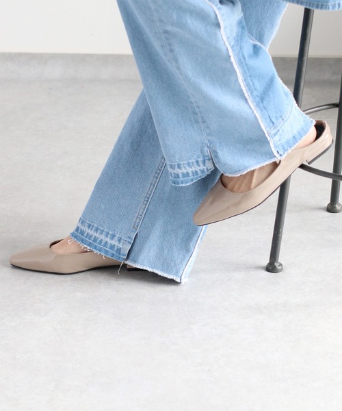 cepo(セポ)の「ストラップミュールフラットパンプス(パンプス・レディース・シルバー/ブラック/ベージュ・M/L)」の8枚目の写真