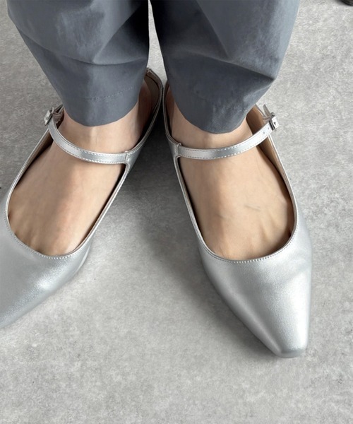 cepo(セポ)の「ストラップミュールフラットパンプス(パンプス・レディース・シルバー/ブラック/ベージュ・M/L)」の17枚目の写真