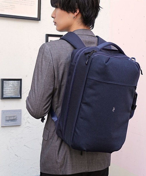 P.I.D(ピーアイディー)の「ピーアイディー【PID】バックパック(ビジネスバッグ・メンズ・ネイビー/ブラック・フリ-)」の3枚目の写真