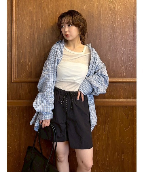 マーリエショートパンツ セルフォード ミラオーウェン アルアバイル エムプルミエ セール】【ウォッシャブル】撥水リサイクルナイロンショート