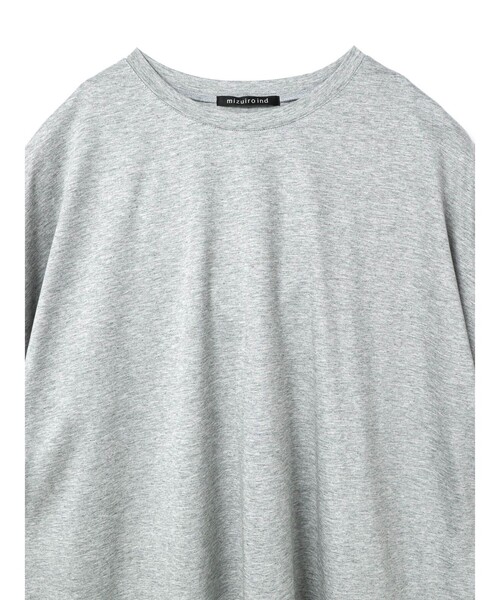 【美品】mizuiro ind ロールアップスリーブワイドTシャツ　ホワイト BPF01_mizuiro-ind_2-