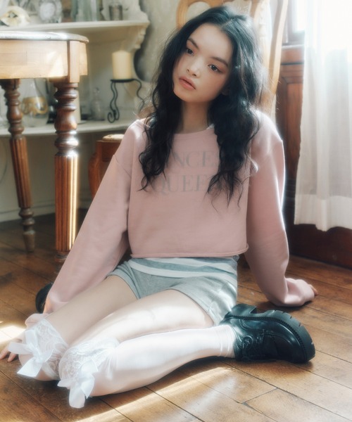 FCMM(エフシーエムエム)の「【日本限定】LEYERD OFF SHOLLDER CREWNECK / レイヤードオフショルダークルーネック(Tシャツ/カットソー・レディース・ブラック/ピンク・MEDIUM/SMALL)」の12枚目の写真